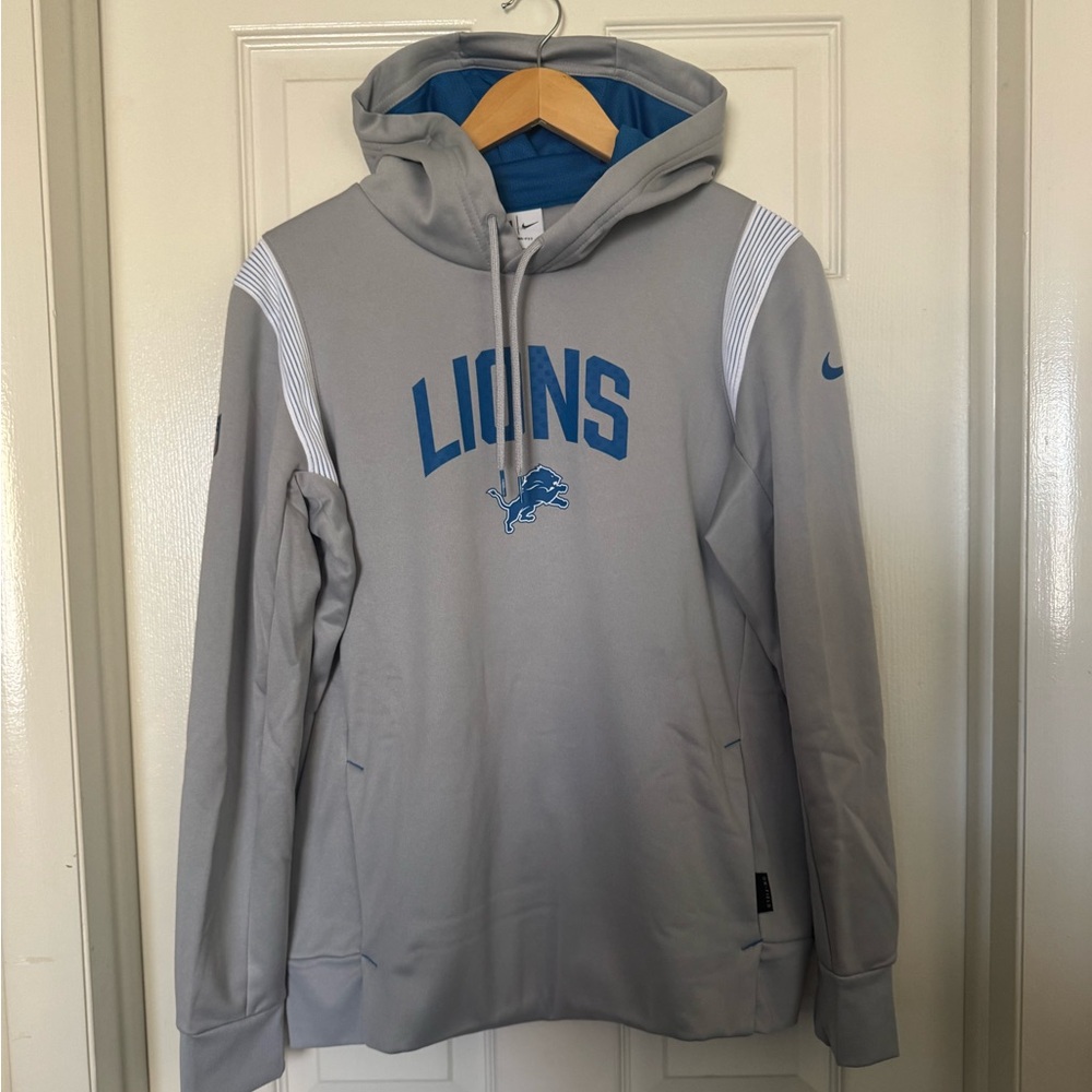 Nike Women’s Large Detroit Lions NFL Sideline Performance Pullover Hoodie NEW